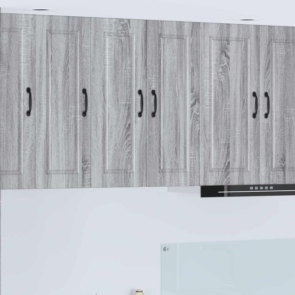 Кухненски шкаф 2 pcs Сив Сонома 30 x 31 x 80 см Инженерно дърво