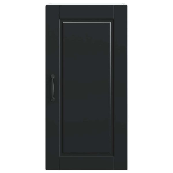 Кухненски шкаф с рафт Черно 40 x 31 x 80 см Инженерно дърво