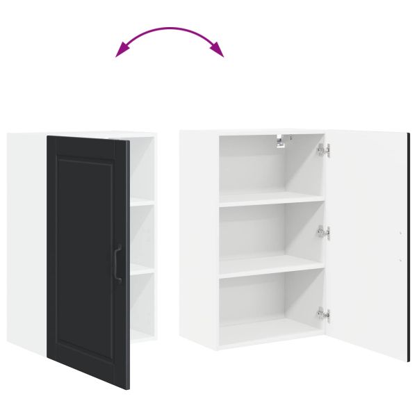 Кухненски шкаф с рафт Черно 50 x 31 x 80 см Инженерно дърво