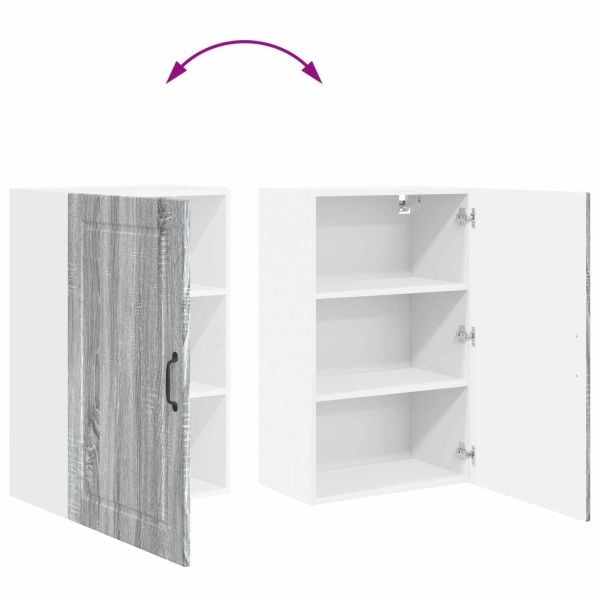 Горен кухненски шкаф Сив Сонома 50 x 31 x 80 см Инженерно дърво