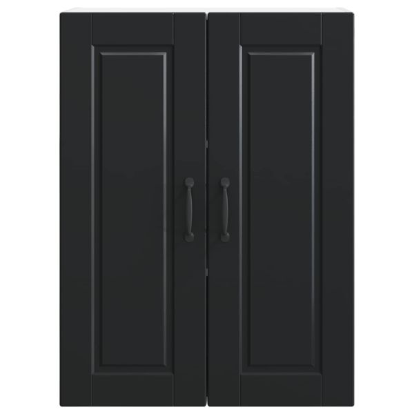 Кухненски шкаф с рафт Черно 60 x 31 x 80 см Инженерно дърво