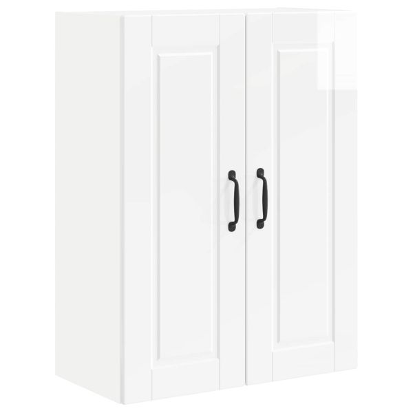 Кухненски шкаф Лъскаво бяло 60 x 31 x 80 см Инженерно дърво