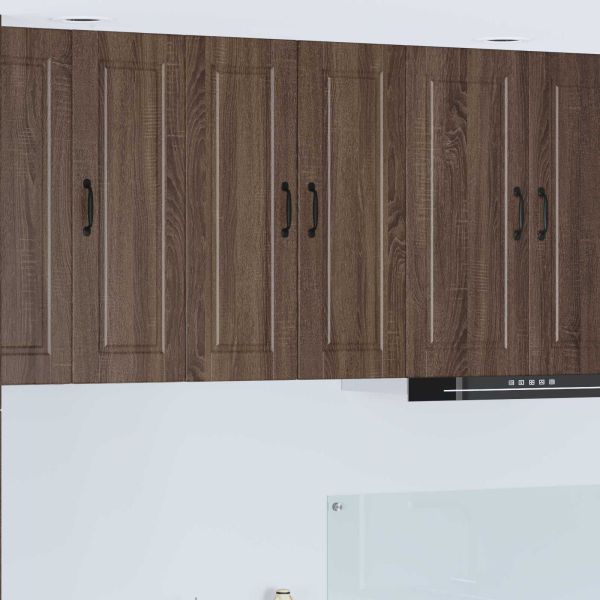 Кухненски шкаф с рафт Кафяв дъб 60 x 31 x 80 см Инженерно дърво