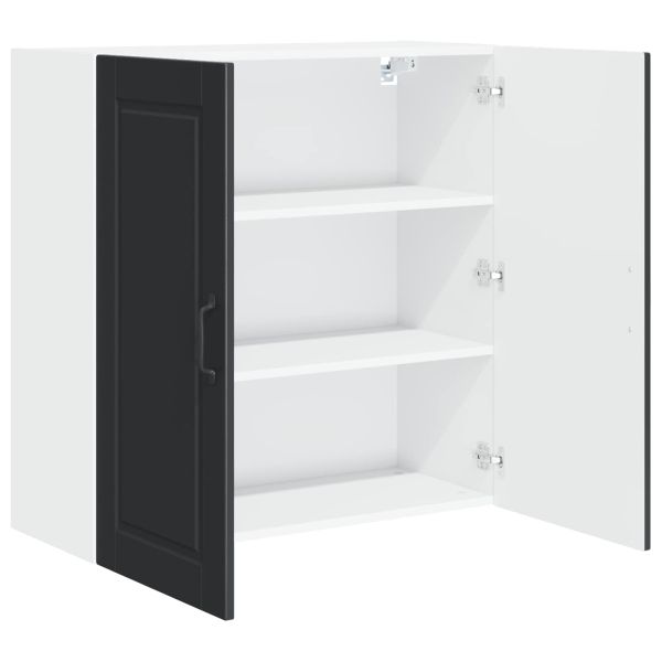 Кухненски шкаф с рафт Черно 80 x 31 x 80 см Инженерно дърво