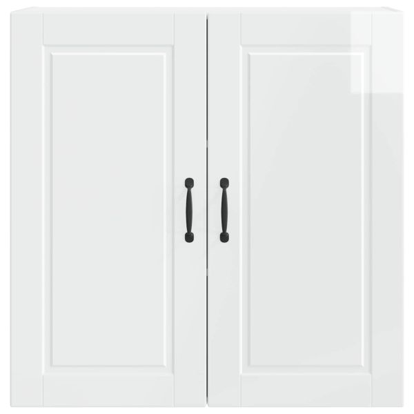 Кухненски шкаф Лъскаво бяло 80 x 31 x 80 см Инженерно дърво