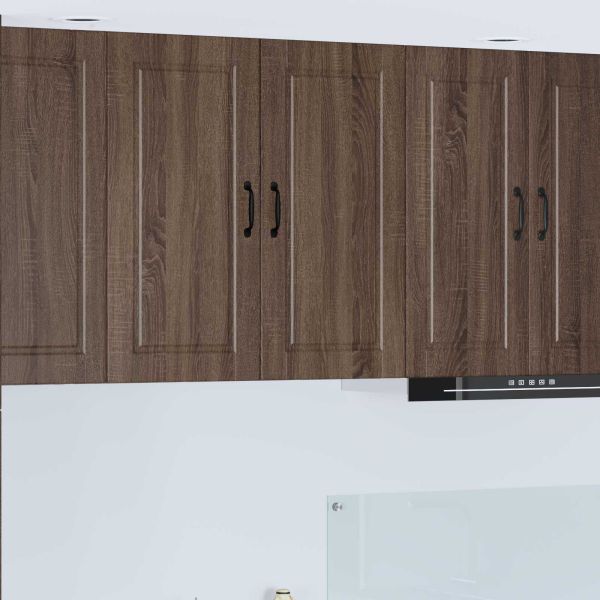 Кухненски шкаф с рафт Кафяв дъб 80 x 31 x 80 см Инженерно дърво