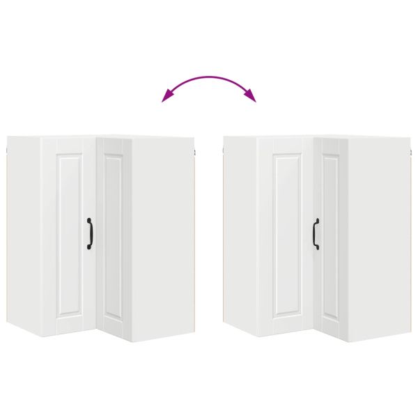 Кухненски шкаф с рафт Бяло 57 x 57 x 80 см Инженерно дърво