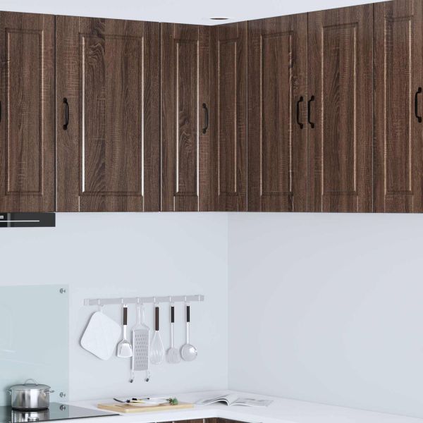 Кухненски шкаф с рафт Кафяв дъб 57 x 57 x 80 см Инженерно дърво