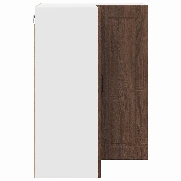 Кухненски шкаф с рафт Кафяв дъб 57 x 57 x 80 см Инженерно дърво