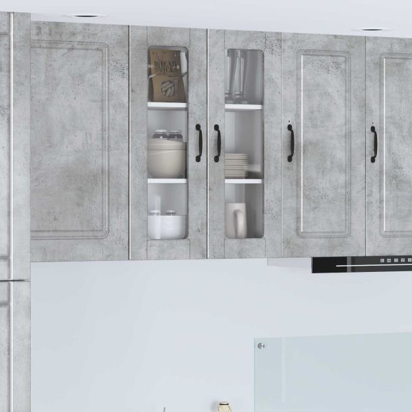 Кухненски шкаф Циментено сиво 60 x 31 x 80 см Инженерно дърво