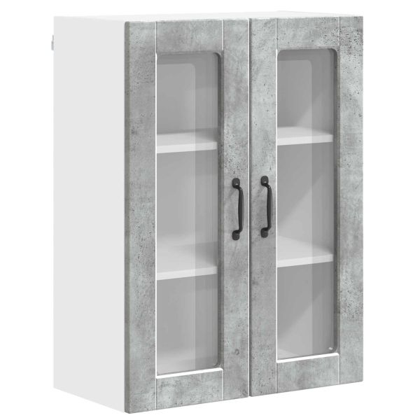 Кухненски шкаф Циментено сиво 60 x 31 x 80 см Инженерно дърво