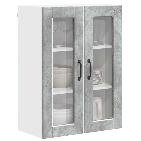 Кухненски шкаф Циментено сиво 60 x 31 x 80 см Инженерно дърво