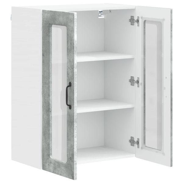 Кухненски шкаф Циментено сиво 60 x 31 x 80 см Инженерно дърво