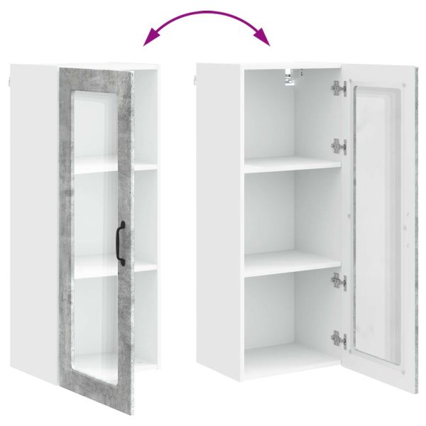 Кухненски шкаф Циментено сиво 40 x 31 x 100 см Инженерно дърво