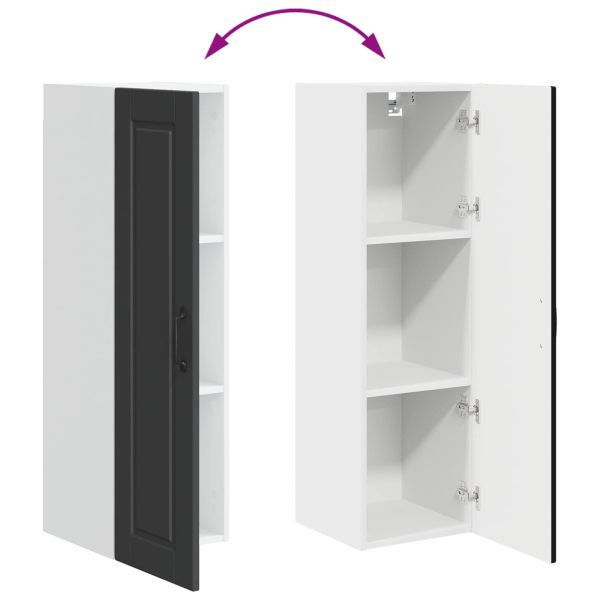 Кухненски шкаф с рафт Черно 30 x 31 x 100 см Инженерно дърво