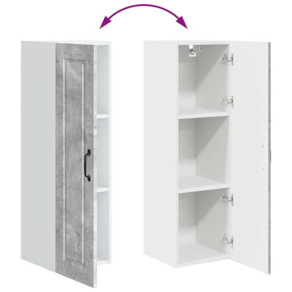 Кухненски шкаф Циментено сиво 30 x 31 x 100 см Инженерно дърво