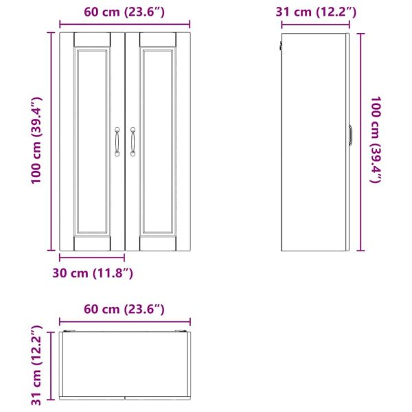 Кухненски шкаф Димян дъб 60 x 31 x 100 см Инженерно дърво
