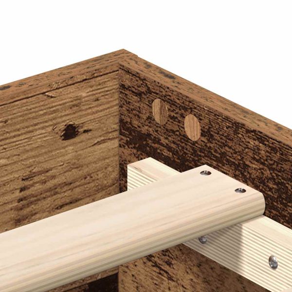 Рамка за легло без матрак старо дърво 180x200см инженерно дърво