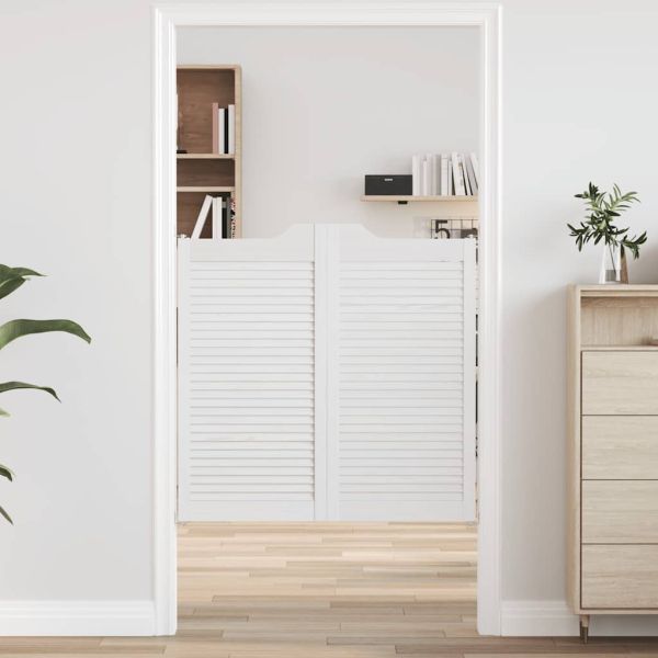 Врати с люлеещ се дизайн 1 чифт бели 100x100 cm