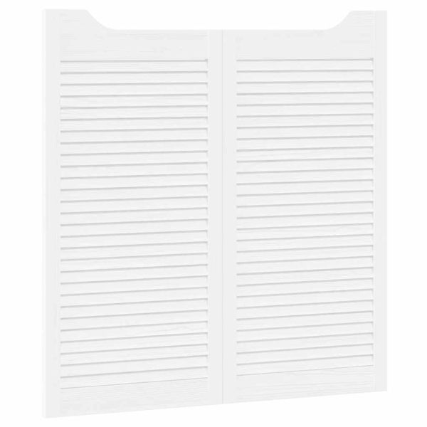 Врати с люлеещ се дизайн 1 чифт бели 100x100 cm