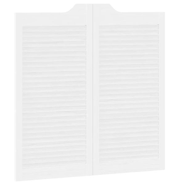 Врати с люлеещ се дизайн 1 чифт бели 100x100 cm