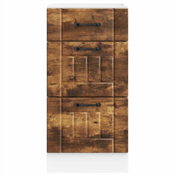 Кухненски шкаф Lucca, опушен дъб, инженерно дърво