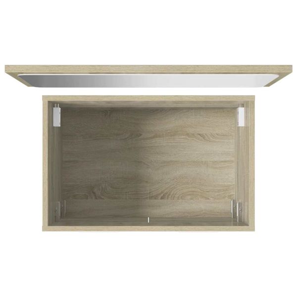 Комплект мебели за баня от 2 части, дъб сонома, инженерно дърво