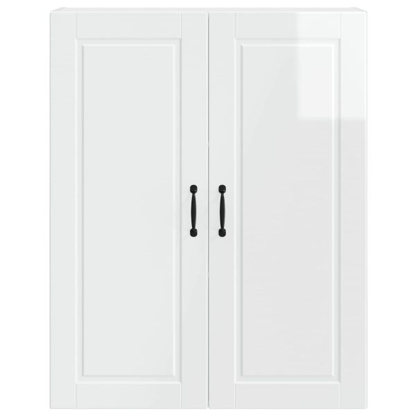 Кухненски шкаф Лъскаво бяло 80 x 31 x 100 см Инженерно дърво