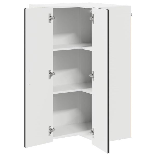 Кухненски шкаф с рафт Черно 57 x 57 x 100 см Инженерно дърво