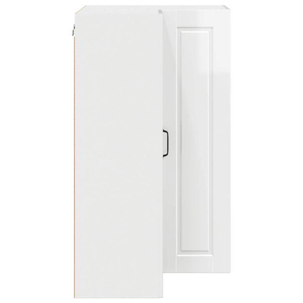 Кухненски шкаф Лъскаво бяло 57 x 57 x 100 см Инженерно дърво