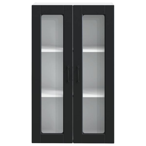 Кухненски шкаф с рафт Черно 60 x 31 x 100 см Инженерно дърво