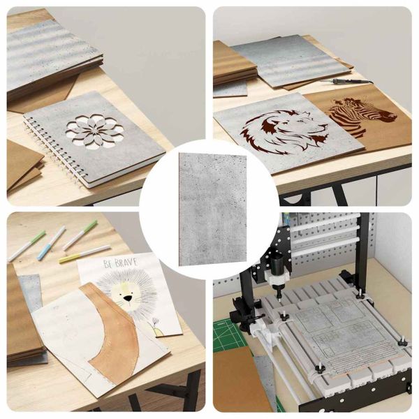 Декор панели 150 pcs Циментено сиво 15 x 21 x 0.27 см