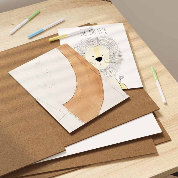 Декор панели 50 pcs Бяло 30 x 42 x 0.27 см Инженерно дърво