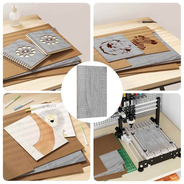 Декор панели 12 pcs Сив Сонома 30 x 42 x 0.27 см