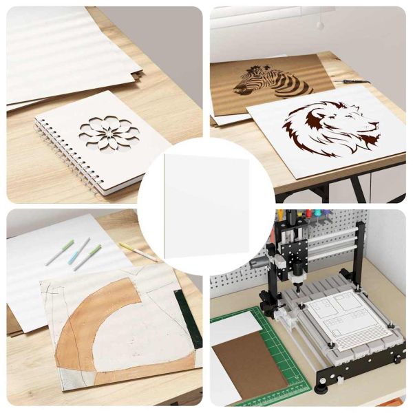 Декор панели 50 pcs Бяло 30 х 30 х 0.27 см Инженерно дърво