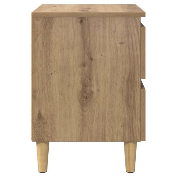 Бюра за легло 2 pcs Дъб 40 x 35 x 50 см Инженерно дърво