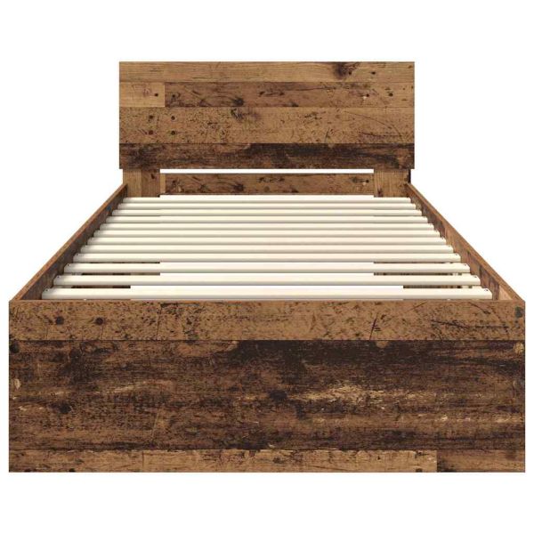 Рамка за легло Старо дърво 90 x 190 cm Инженерно дърво
