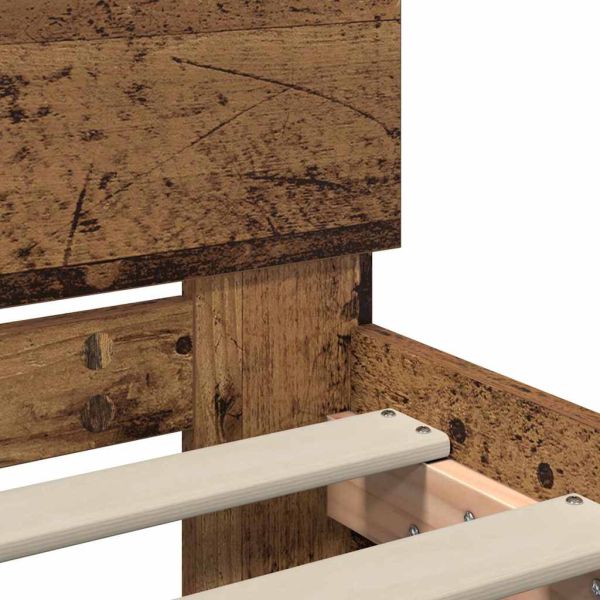 Рамка за легло Старо дърво 75 x 190 cm Инженерно дърво