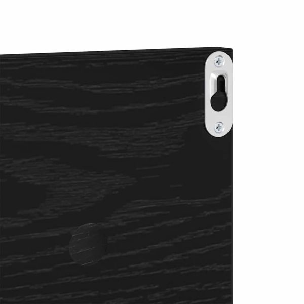 Стени за рафтове с рафт 4 pcs Черния дъб 80 x 11,5 x 18 см