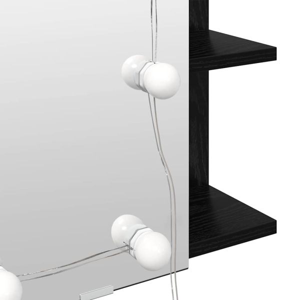 Шкаф с огледало Черния дъб 70 x 16,5 x 60 см Инженерно дърво