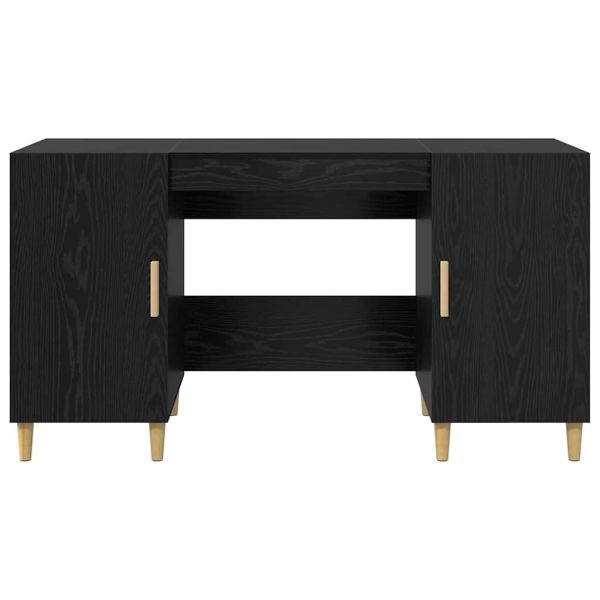 Бюро с рафт с врата Черния дъб 140 x 50 x 75 см Инженерно дърво