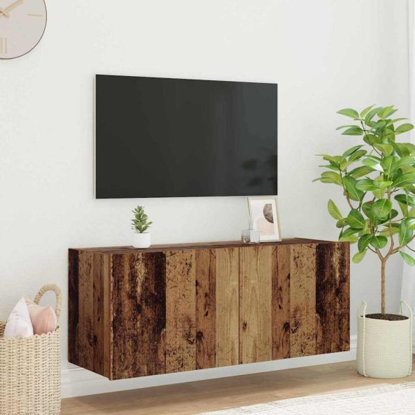 TV стенен шкаф Старо дърво 100 x 35 x 41 cm Инженерно дърво