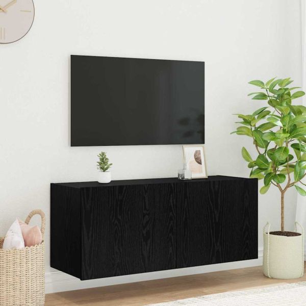TV стенен шкаф Черния дъб 100 x 35 x 41 cm Инженерно дърво