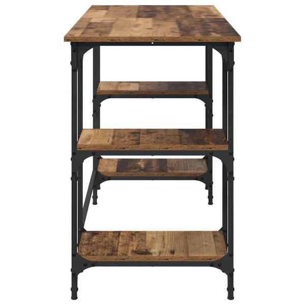 Бюро с рафт Старо дърво 140 x 50 x 75 см Инженерно дърво