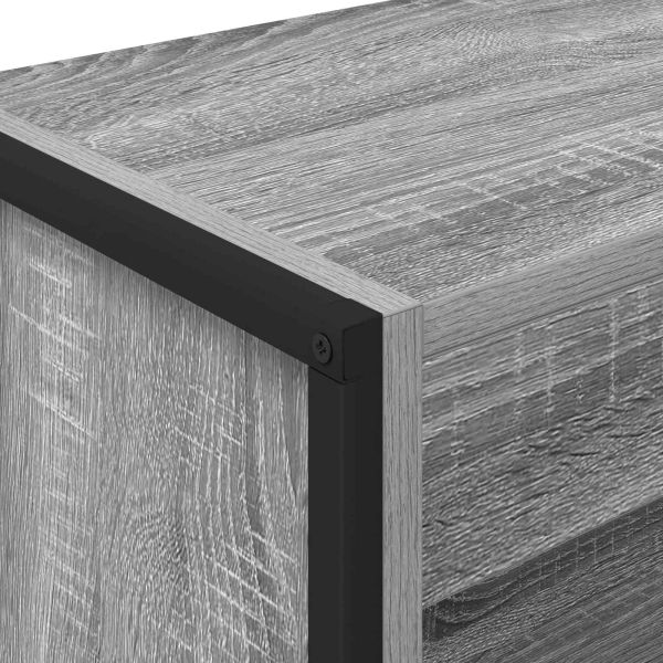 Шкаф за книги Сив Сонома 80 x 30 x 155 см Инженерно дърво