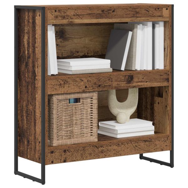 Шкаф за книги Старо дърво 80 x 30 x 155 см Инженерно дърво