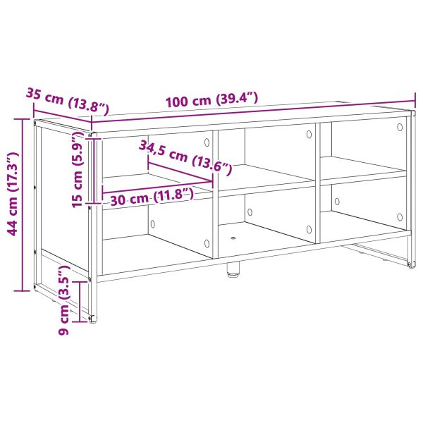 Шкаф за обувки Сонома 60 x 35 x 44 см Инженерно дърво