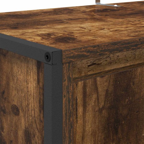 Шкаф за обувки Димящ дъб 79 x 36 x 100 см Инженерно дърво