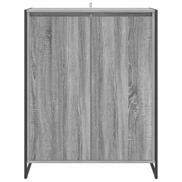 Шкаф за обувки Сив Сонома 79 x 36 x 100 см Инженерно дърво