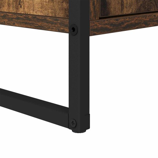 Шкаф за баня с врата Димящ дъб 90 x 30 x 60 cm Инженерно дърво